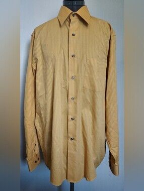 J. Garcia Men's Mustard Stripe Dress Shirt